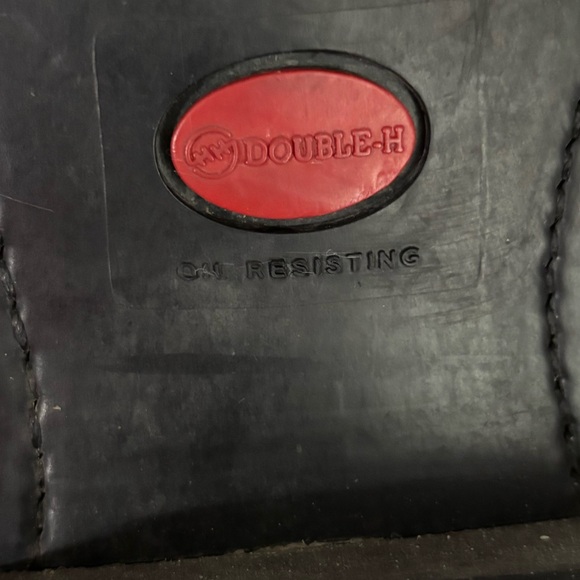 Double H Made in Mexico Men's Black and Tan Leather Western Cowboy Boots - Picture 13 of 13